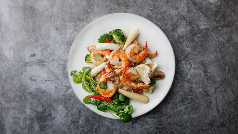 96. Wok-stegte Drunken Nudler med skaldyr (Pad Kee Mao Talay)
