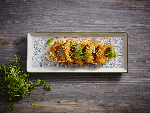24. Calamari sprøde pankostegte blæksprutter serveret med chili mayo