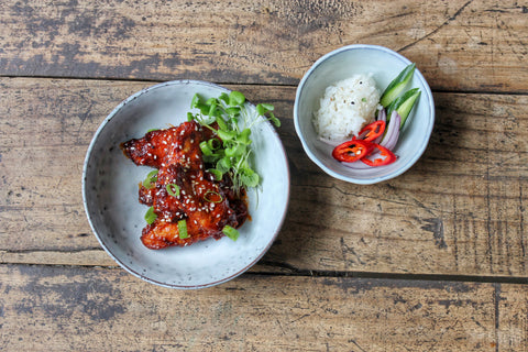 91. Koreansk BBQ Kyllingevinger 6 stk